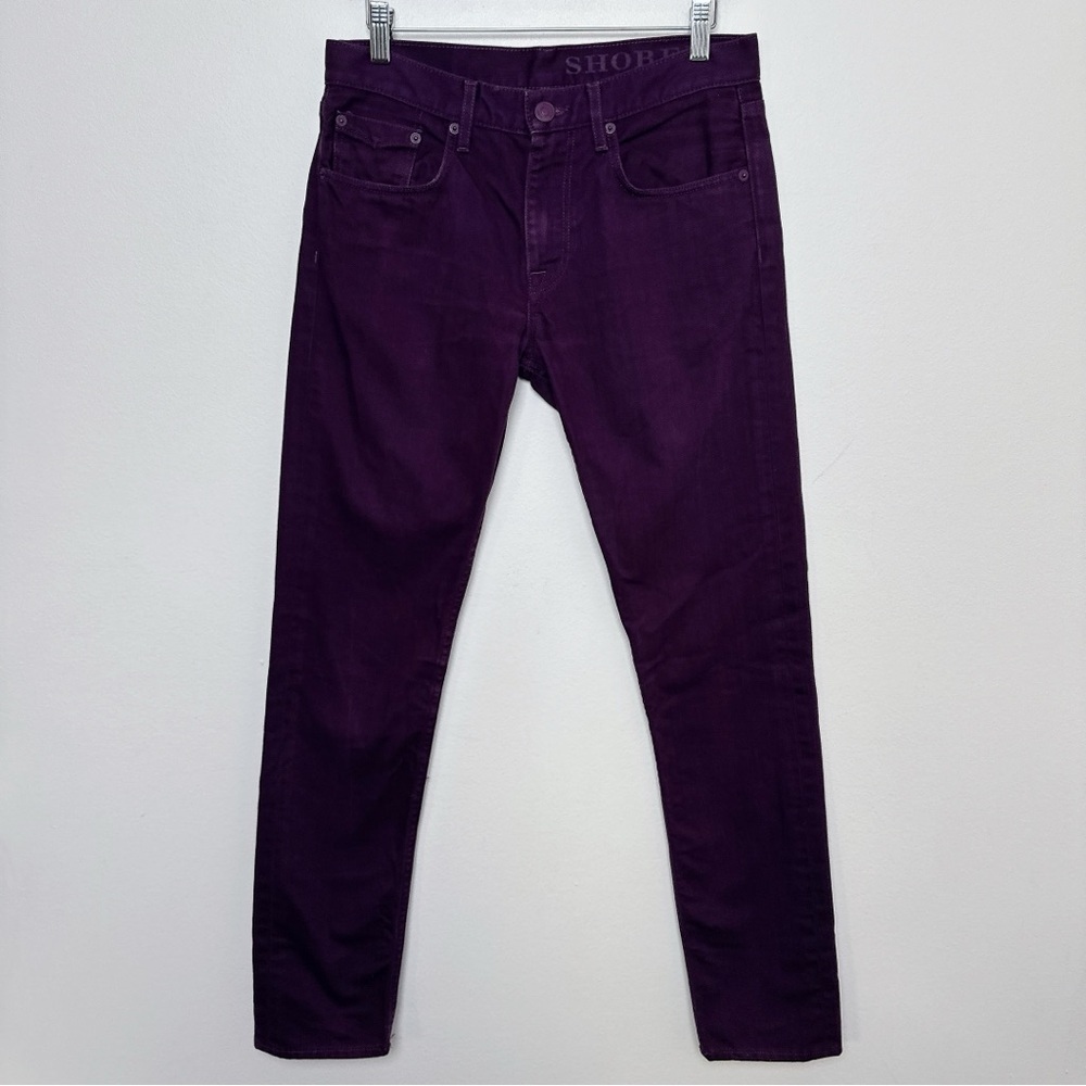 Burberry Brit Mens 30x32 Shoreditch Skinny Jeans Purple Color - Picture 2 of 16